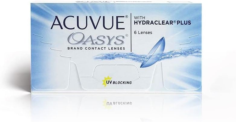 Oasys with Hydraclear Plus - Two Week Reusable Contact Lenses (-1.25, Clear, Pack of 6 lenses) | From Johnson&Johnson