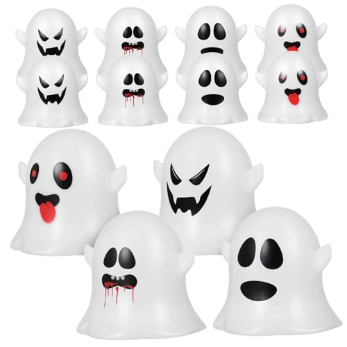 Lámparas Fantasma LED Parpadeantes Velas Tealight Sin Llama Decoración Halloween