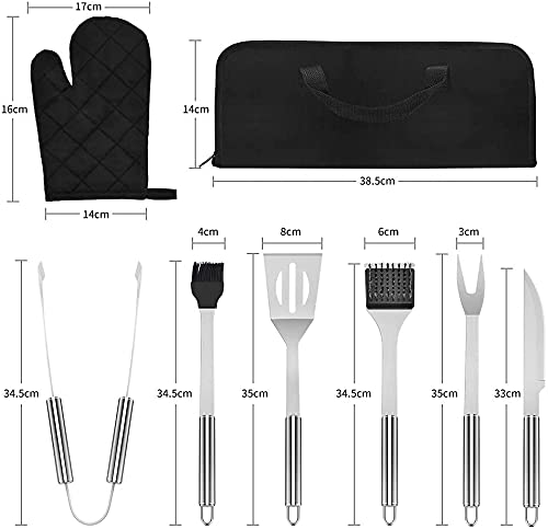 Amazon.co.jp: Camping BBQ Cooking Utensils 7-Piece Barbecue Tool