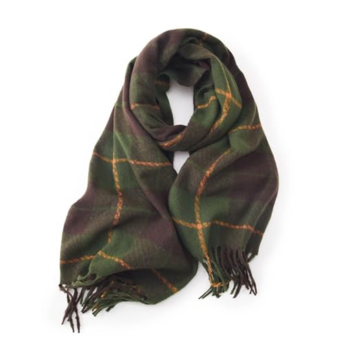 Scarf for Women Winter Fall Cashmere Feel Plaid Scarves Fashion Shawls Checked Long Knit Neck Wraps Soft Warm