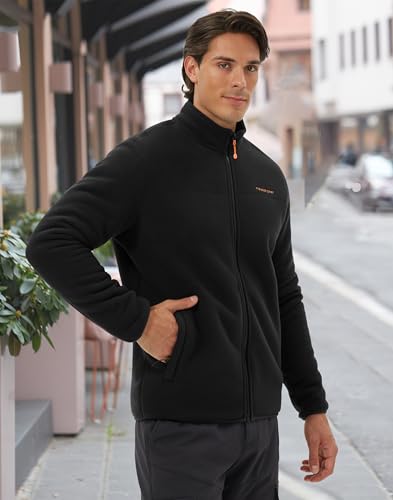 Pioneer Camp Men's Polar Fleece Sherpa Lined Jacket Warm Full Zip Up Thick Jacket Soft Outwear Winter Coat with Zipper Pocket2