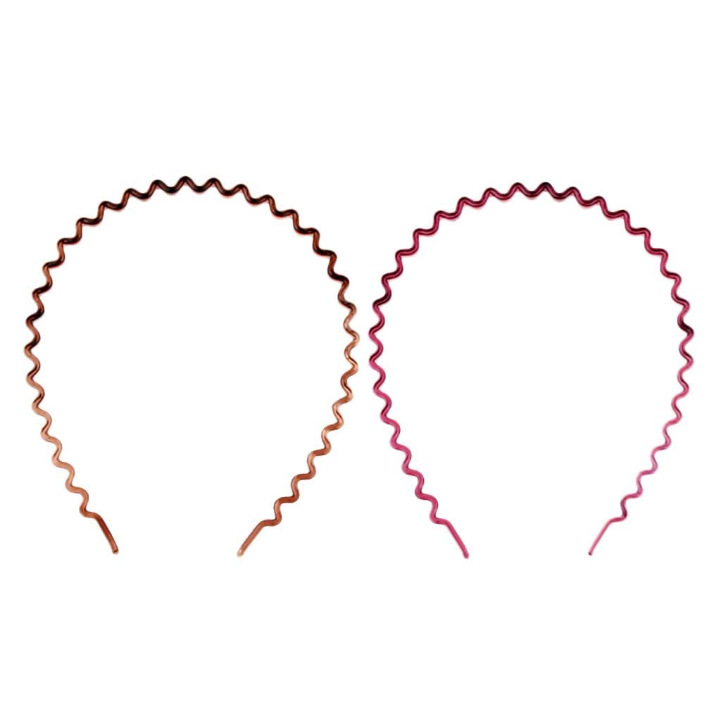 ™ 2pcs Toothed Headband Aliceband Gripper for Yoga Sports Costume Accessory coffee+wine red | Hair Accessories | Womens Accessories-image-21