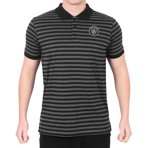 Manchester City FC Officiel - Polo pour Homme - Noir/Gris - L