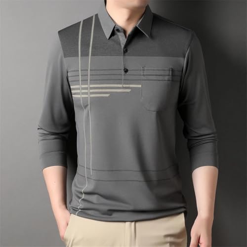 Men's Four Seasons Solid Color Regular Version Casual Business Long-Sleeved Top4