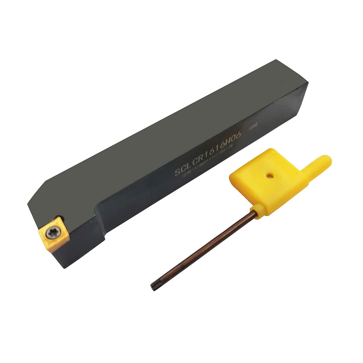 5/8"/16mm Shank Indexable Carbide Turning Tool Insert Holder Set 2pcs SCLCR1616H06 SCLCL1616H06 Metal Lathe Cutting Tools with 2pcs CCMT21.51 CCMT060204 Indexable Carbide Turning Insert Blade