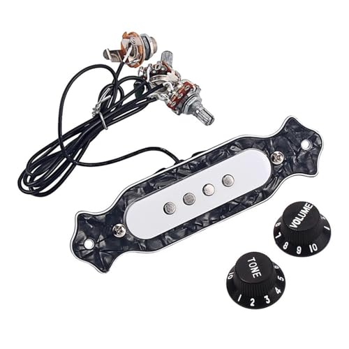 Micro magnétique à trou sonore noir contre le larsen pour guitare acoustique folk