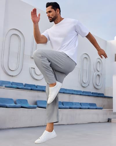 Alimens & Gentle Men's Sweatpants with Deep Pockets Athletic Lightweight Stretch Joggers Baggy Causal Pants Workout Gym Yoga4