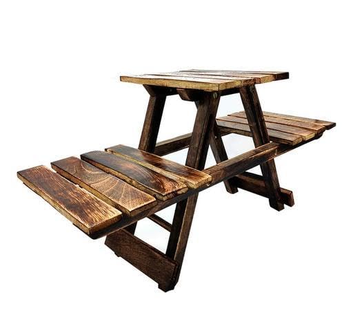 faroe's wooden multi-use folding rack plant stand with three decks, living room side stand, wooden stool, and flower pot standfr_2792