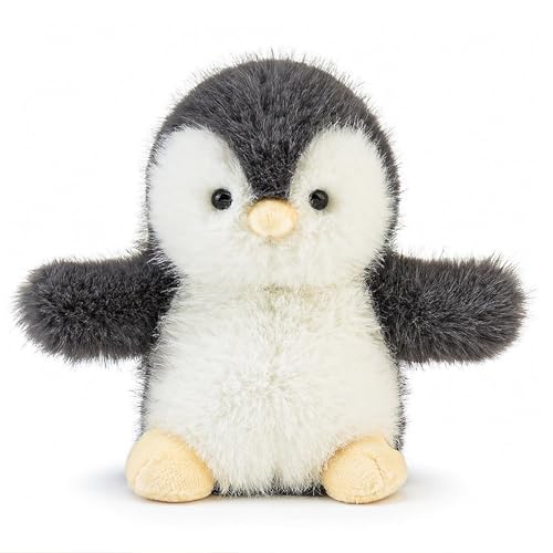 BelleFlair 15cm Pingüino Peluche, Suave Muñeco de Peluche como Almohada, Lindo Pingüino de Peluche Regalo para Niños y Amigas en Cumpleaños Navidad San Valentín