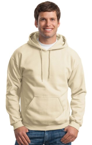 Image of Gildan Men's Heavy Blend Drawcord Hooded Sweatshirt, Safety Pink