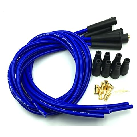 Accuspark Blue Silicon 8mm HT lead Custom leads for 4 cyl cars Cover