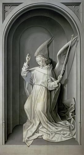 Tableau l'Ange de l'Annonciation Van Der Goes, affiche impression sur toile 60x90cm
