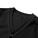 HILEELANG Kids Boy Girl School Uniform Cardigan Sweaters Black V-Neck Basic Solid Button Knitted Cardigan Size 8
