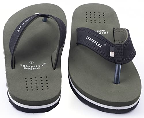 Image of SHOPOFLUX Ortho First Slippers for Men | Orthopaedic Doctor Chappal Flip-Flop Footwear for Boys Heel Pain Daily Use and House Slipper