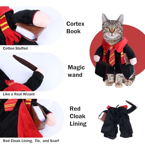 Delifur 24DEMFS Dog Halloween Wizard Costume - Pet Adorable Fantacy Clothes Cat Cosplay Holiday Apparel Dress Up thumb #2