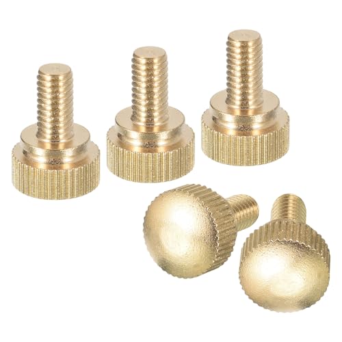 Vis moletées en laiton M6 x 10 mm de qualité supérieure, boutons de fixation à épaulement fin