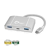 SIIG USB C Hub with PD Charging, 3 USB 3.0 Ports & Type C Power Delivery Charging Port for HP, Chromebook, MacBook and More