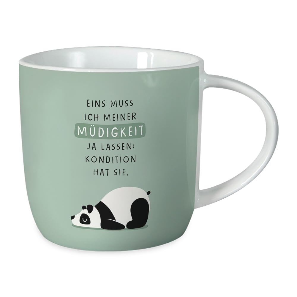 Grafik-Werkstatt Coffee Mug with Saying 300 ml Porcelain Mug Fatigue