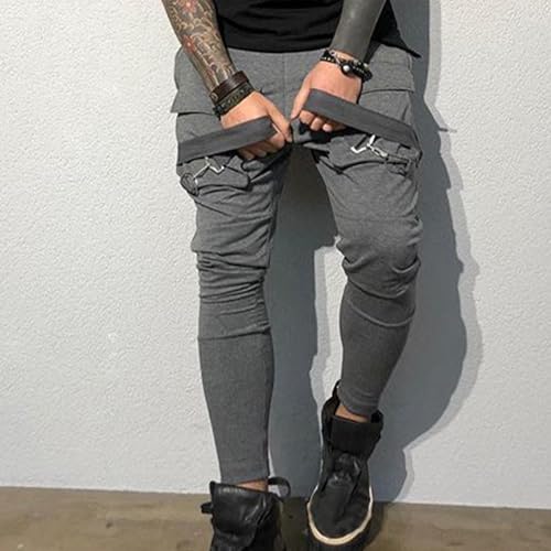 Mens Pants Casual Stylish 2024 Stretch Waist Gothic Cargo Pants Lightweight Vintage Y2k Hippop Streetwear with Pocket3