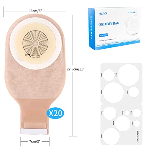 20 Pack One-Piece Ostomy Bag