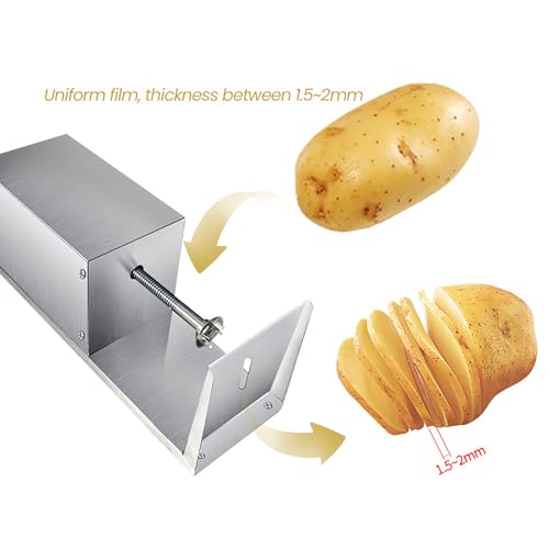 Máquina eléctrica para cortar papas en espiral de acero inoxidable miniatura 3