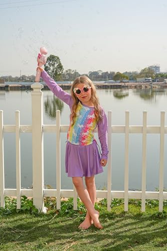LQSZ Girls Rash Guard Swimsuit Long Sleeve Bathing Suit 2 Pieces with Shorts Swimwear for 3-12Y3