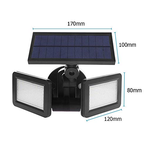 Love+djl Lampe Solaire Extérieur 22LED / 48LED Double Tête Lumière Solaire Projecteur Étanche Extérieur Lumière Solaire De Jardin Super Bright LED Lampe De Jardin Flood (Color : 48LED)