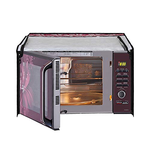 Image of DREAM KING Stylish Design & Printed Microwave Oven Cover Full Closure |waterproof & Dustproof Oven Cover Suitable for All Models - Multicolour SA55