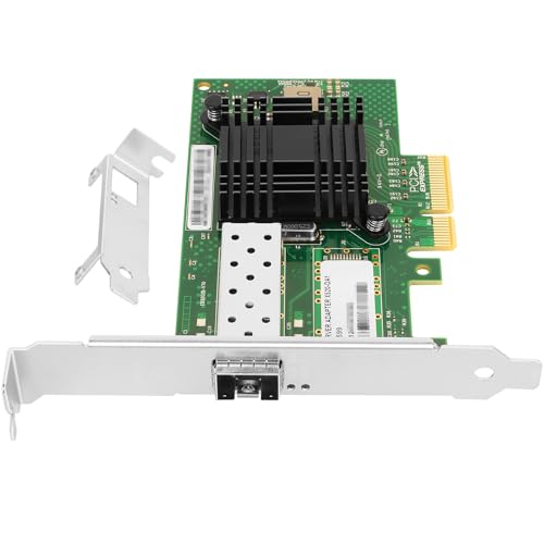 Image of Vogzone 10Gb PCI-E NIC Network Card for Intel X520-DA1 / E10G42BTDA,100MbE /1GbE /10GbE Single SFP+ Port, with Intel 82599EN Chip,10GbE PCI Express 2.0 X4 Ethernet Adapter Support Windows /Linux /VMware