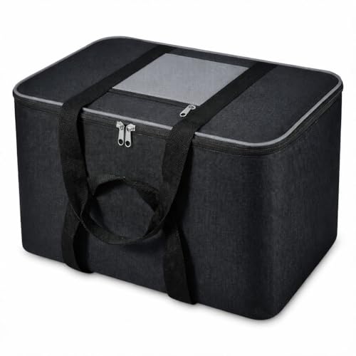 Image of RADIANT Nylon Big Underbed Storage Bag Moisture Proof Cloth Organiser with Zippered Closure and Handle(BlackGrey, 54x46x28cm) (Rectangular) (Grey - Pack of 1)