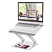 Stojak na laptopa, regulowany aluminiowy uchwyt podnoszący notebooka z stojakiem na wentylator do MacBook Pro/Air, Dell, HP, Lenovo, więcej 10-17" laptopów