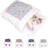 Sac de couchage orthopédique pour chat, le sac de couchage doux et chaud pour chats, coussin amovible et lavable, couchage et mobilier pour chats,lit pour chat grotte de chat maison,grotte chat,coucha