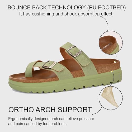Image of Centrino Women's Berkin-Style Slip-On Sandals | Open Toe Design | Soft PU Footbed | Lightweight & Comfortable | Arch Support | On-Grip Sole | Casual Outdoor Wear (9228)