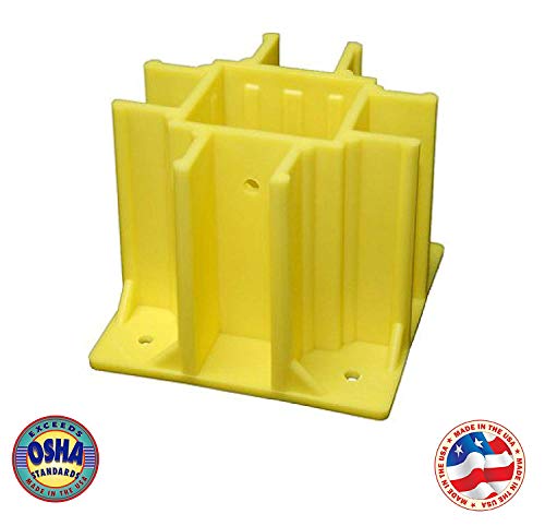 Safety Boot SB024-B Yellow OSHA Compliant Guardrail Base w/Toeboard Slots (24 Ct.)2