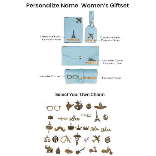 Image of AICA Personalized Name & Charm Sunglass Cover Giftset for Women