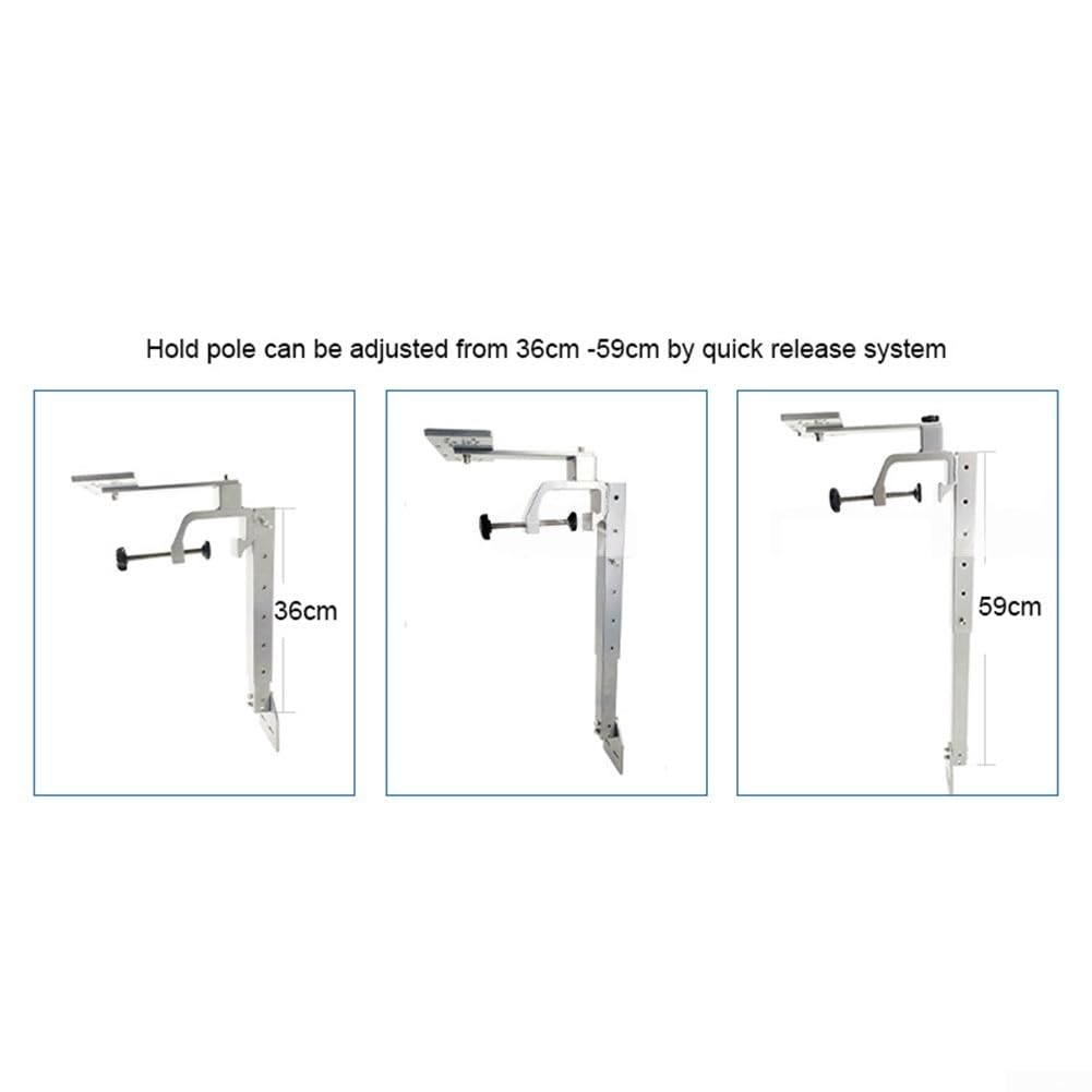 Soporte de acero inoxidable y aluminio para buscador de peces con longitud ajustable para uso