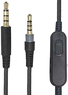 Voir 3.5mm Replacement Stereo Audio Cable Game Mic Microphone for Kingston HyperX Cloud Alpha S Cloud9 Edition Gaming Headsets