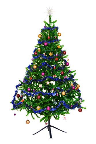 Christmas Tree Royal Blue Tinsel Garland Metallic Streamers Celebrate A Holiday Hanukkah Party Happy New Year Party Ceiling Hanging Decorations Indoor And Outdoor Disco Party Supplies #TOP2