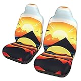 Sunrise Mountain Dua Sarung JOK Mobil,*, Sarung JOK Mobil Depan, Cocok Untuk Sebagian Besar Mobil, SUV, Truk, Van, Dll.
