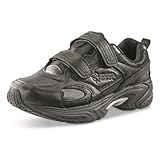 Guide Gear Walking Shoes for Men Hook and Loop, Comfortable Shoes for Work, Casual, Working Black 12 4E (2xExtraWide)