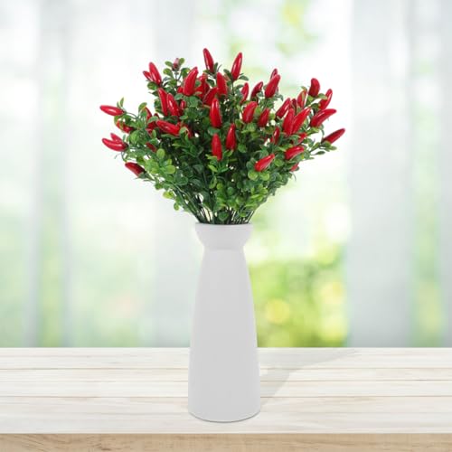 Piments artificiels réalistes en plastique x5 à poser en centre de table
