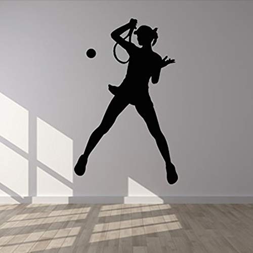 Tennisspieler Wandaufkleber – 30x42 Cm, Schwarz, Vinyl, Abziehbar Für Zimmerdeko