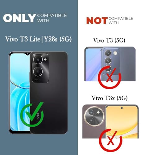 Image of Jkobi Lifetime Anti-Yellow MagSafe Compatible Clear Back Cover Case for Vivo Y28s 5G | Vivo T3 Lite 5G (Sleek Hard Crystal | Shockproof and Camera Protection)