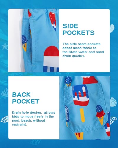 Image of SURF CUZ Boys Swim Trunks Toddler Swim Shorts UPF 50+ Bathing Suit for Boy Swimsuit Quick Dry Mesh Beach Boardshorts Swimwear