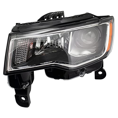 Image of TRQ Driver Side Headlight Assembly Compatible with 2017-2022 Jeep Grand Cherokee 2022 Grand Cherokee WK CH2502297