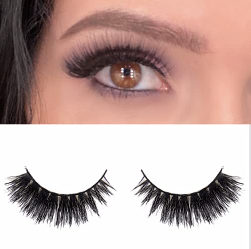 HelmaRose Lashes 3D Mink Flirt | False Eyelashes | Dramatic Look and Feel | Reusable | Non- Magnetic | 100% Handmade & Cruelty- Free