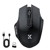 【Amazon.co.jp限定】マウス 無線 Bluetooth5.2 ワイヤレスマウス 静音 （戻る/進むボタン搭載） 瞬時接続 高感度 ブルートゥース 2.4GHz 3段階DPI切替 ゲーミングマウス 光学式 高耐久性 Mac/Windows/Surface/PC/Macbookに対応 (black) image