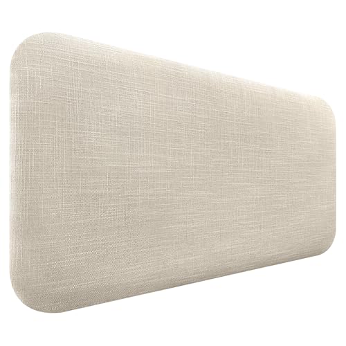 DHOME Cabecero Tapizado Liso Redondeado