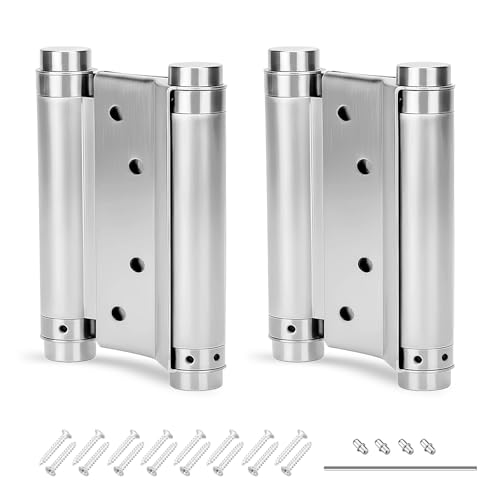 Ecofocet 1 Paire (2pcs) Charnière Porte Lourde, Charnières À Ressort en Acier Inox, Charnières de Porte de Saloon, Charnière de Porte Battante pour Saloon...