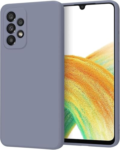 DIZORO Compatible with Samsung A52 / A52s 5G Back Cover with Upgraded Square Edges for Camera Protection Shockproof Flexible Matte Liquid Silicone Mobile Phone Case (Lavender Grey)- Best and cheap mobile covers in India